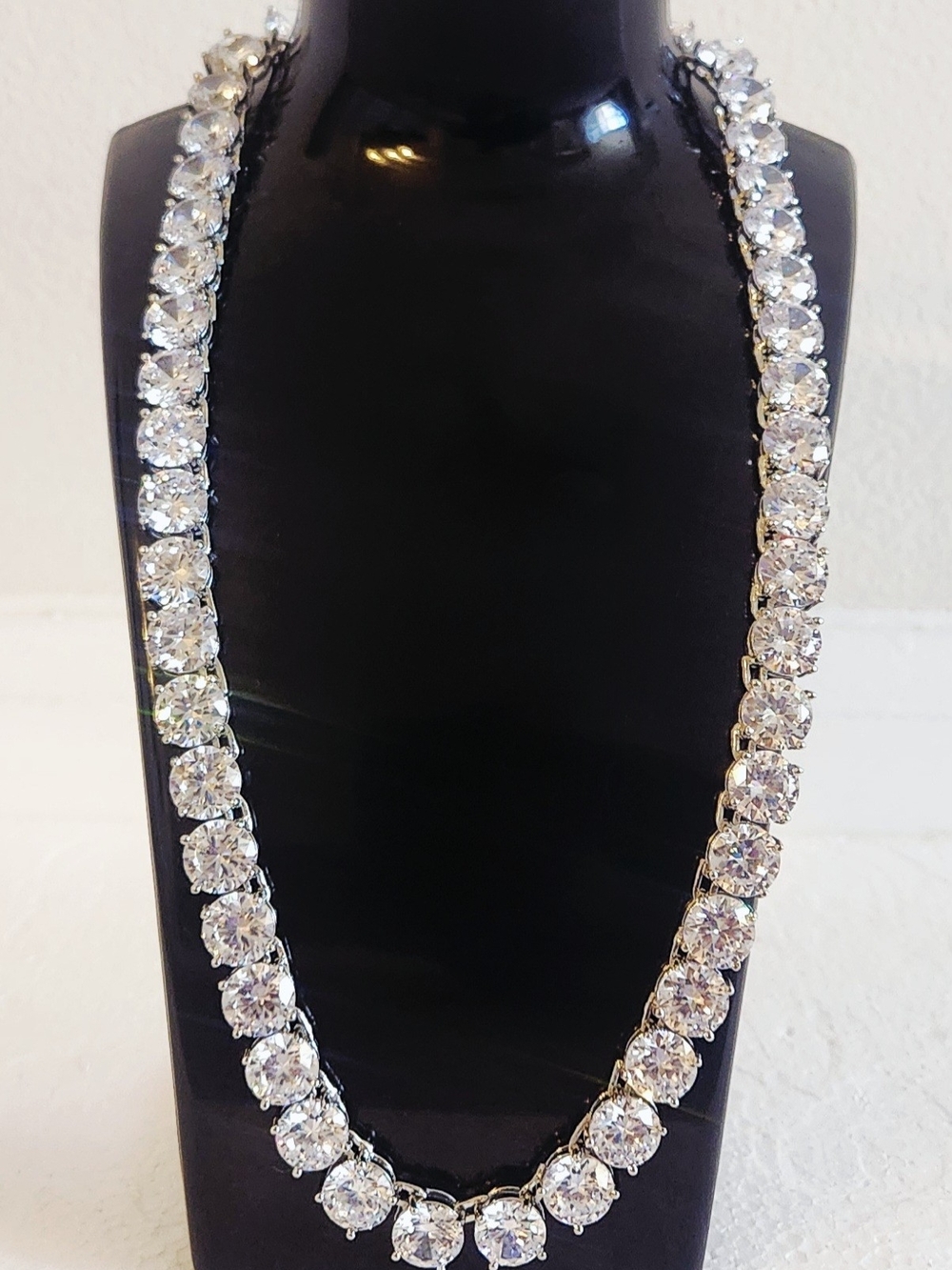 10mm Silver Tennis necklace